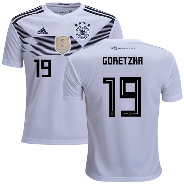 Germany #19 Goretzka White Home Kid Soccer Country Jersey - Click Image to Close